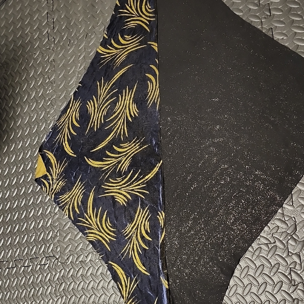 Vintage Style Black and Gold Patterned Scarf